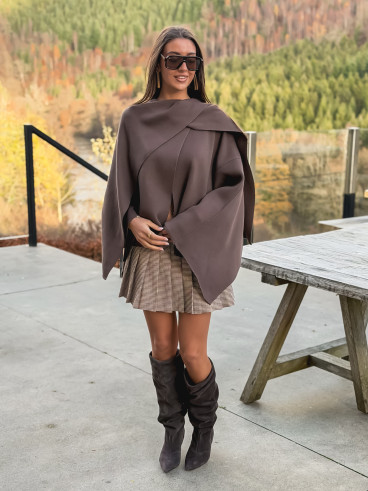 Gilet/Cape karyn - Chocolat Gilet/Cape karyn - Chocolat