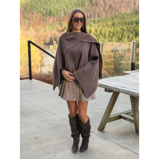 Gilet/Cape karyn - Chocolat