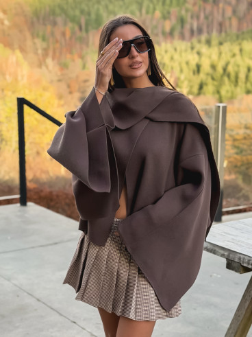 Gilet/Cape karyn - Chocolat Gilet/Cape karyn - Chocolat