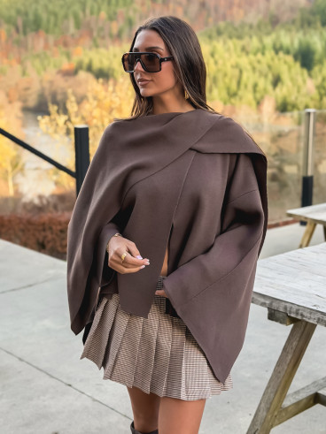 Gilet/Cape karyn - Chocolat Gilet/Cape karyn - Chocolat