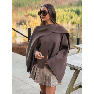 Gilet/Cape karyn - Chocolat