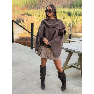 Gilet/Cape karyn - Chocolat