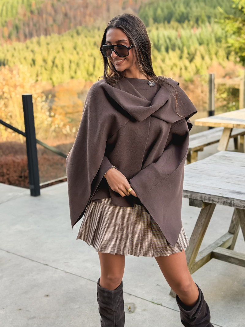 Gilet/Cape karyn - Chocolat Gilet/Cape karyn - Chocolat