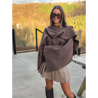 Gilet/Cape karyn - Chocolat