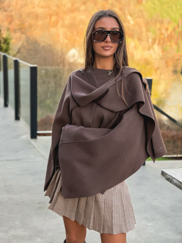 Gilet/Cape karyn - Chocolat Gilet/Cape karyn - Chocolat