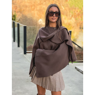 Gilet/Cape karyn - Chocolat