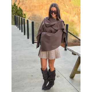 Gilet/Cape karyn - Chocolat