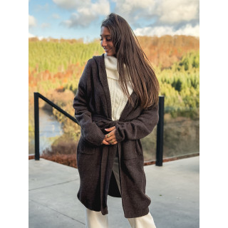 Gilet long Loumie - Chocolat