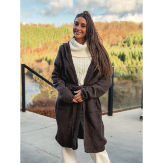 Gilet long Loumie - Chocolat