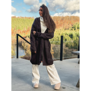 Gilet long Loumie - Chocolat