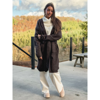 Gilet long Loumie - Chocolat