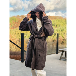 Gilet long Loumie - Chocolat