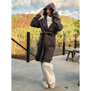 Gilet long Loumie - Chocolat