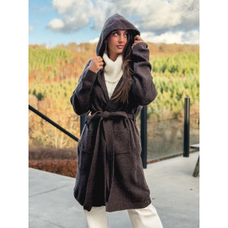 Gilet long Loumie - Chocolat