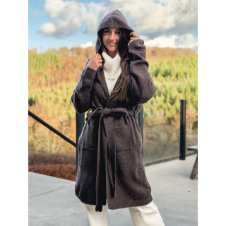 Gilet long Loumie - Chocolat