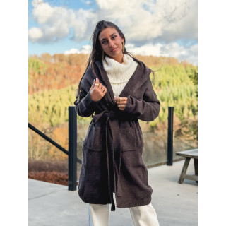 Gilet long Loumie - Chocolat