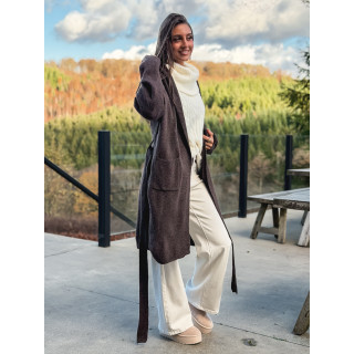 Gilet long Loumie - Chocolat