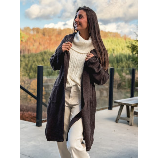 Gilet long Loumie - Chocolat