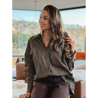 Chemise Lignée Ness - Chocolat