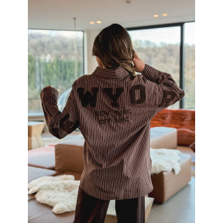 Chemise lignée Nastasia - Chocolat