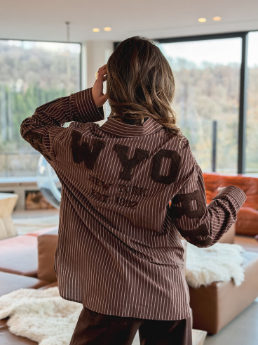 Chemise lignée Nastasia - Chocolat