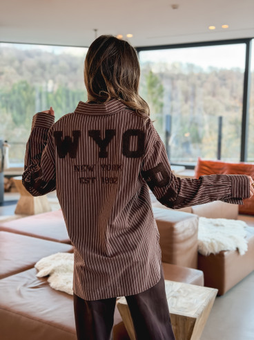 Chemise lignée Nastasia - Chocolat