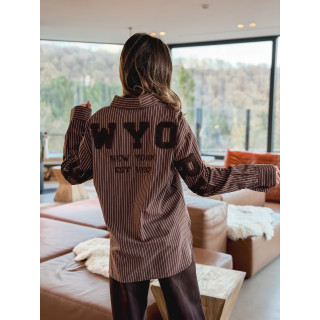 Chemise lignée Nastasia - Chocolat