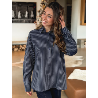 Chemise lignée Nastasia - Bleu marine