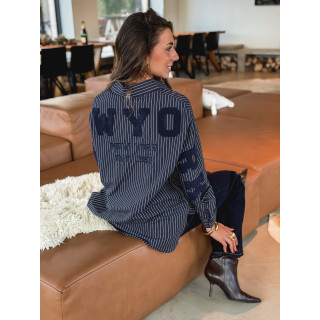 Chemise lignée Nastasia - Bleu marine