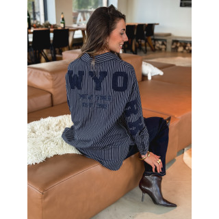 Chemise lignée Nastasia - Bleu marine