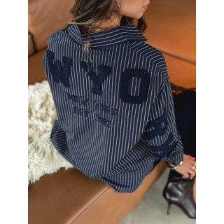 Chemise lignée Nastasia - Bleu marine