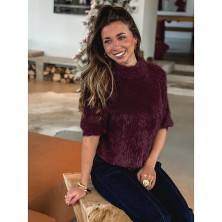 Pull à manches courtes Angie - Bordeaux