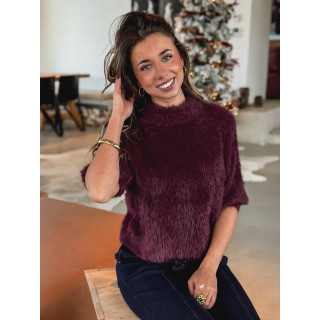 Pull à manches courtes Angie - Bordeaux