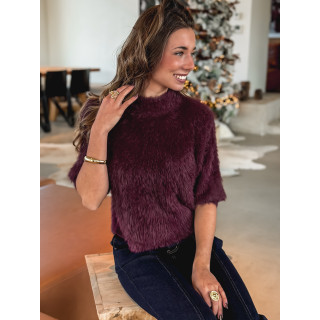 Pull à manches courtes Angie - Bordeaux