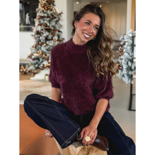 Pull à manches courtes Angie - Bordeaux