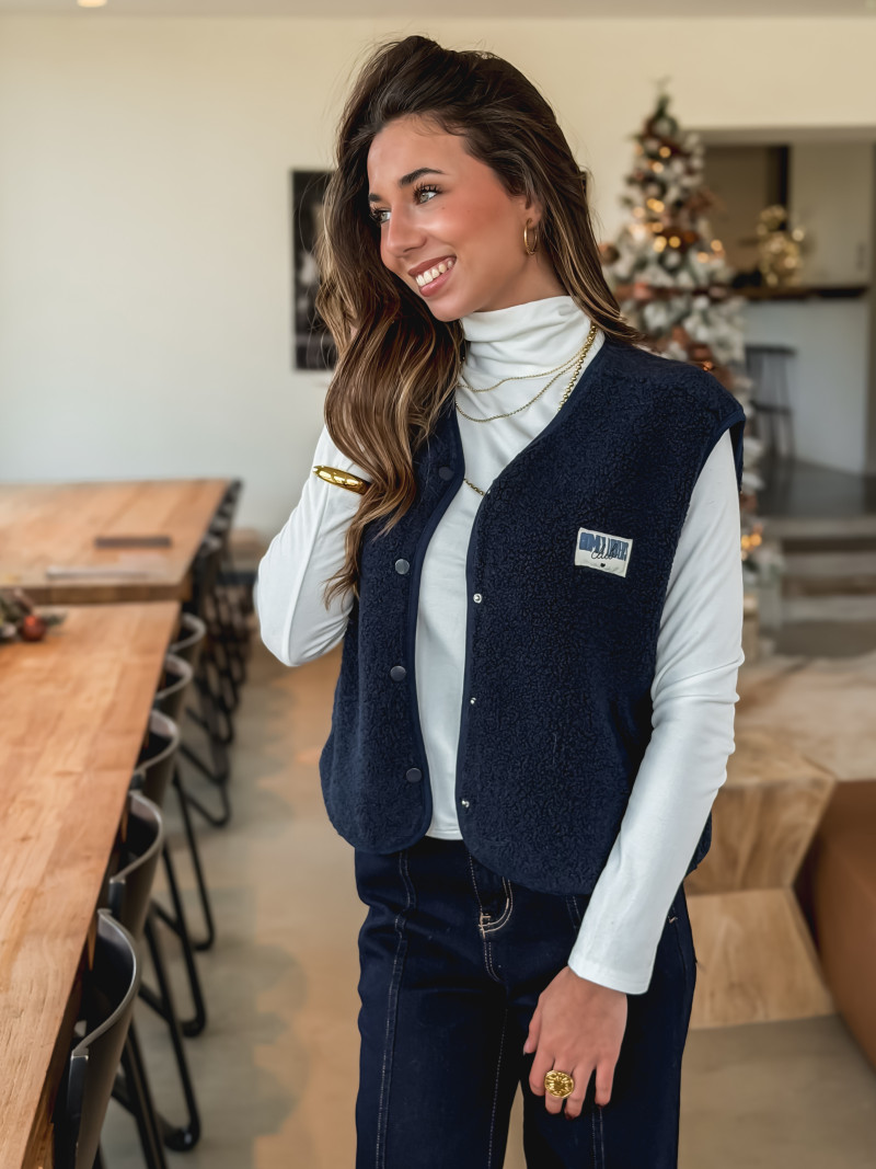 Gilet sans manches Mimi - Marine Gilet sans manches Mimi - Marine