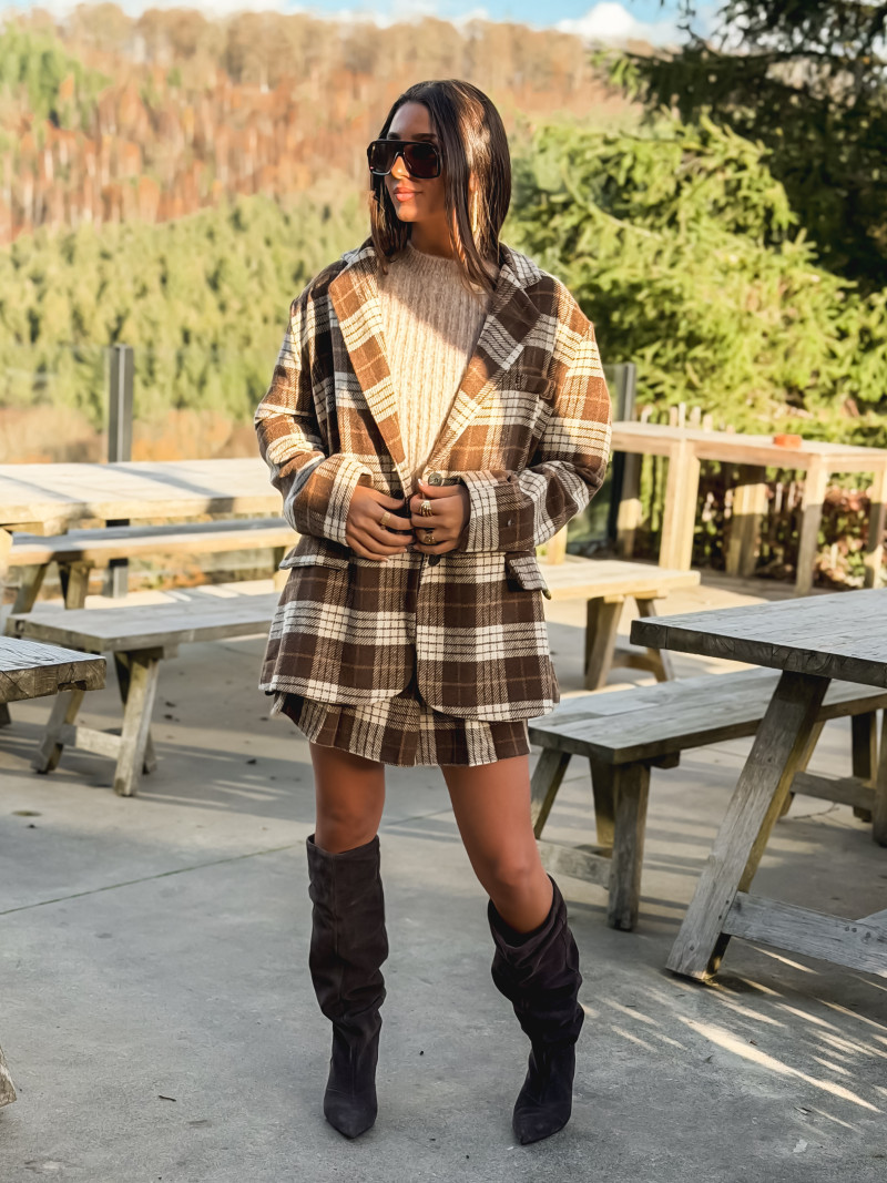 Veste à carreaux Janny - Chocolat Veste à carreaux Janny - Chocolat