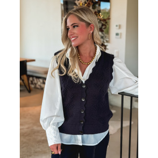 Gilet sans manches Hermance - Bleu marine