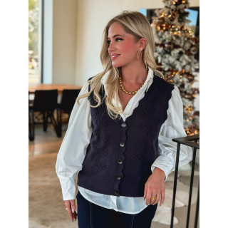 Gilet sans manches Hermance - Bleu marine