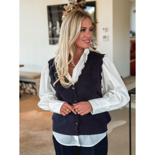 Gilet sans manches Hermance - Bleu marine