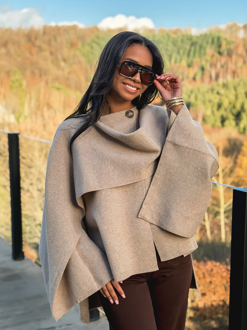 Gilet/Cape karyn - Beige