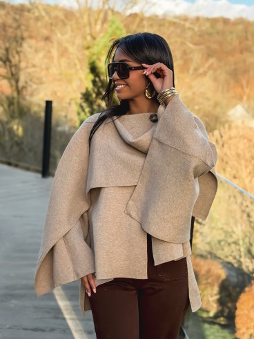 Gilet/Cape karyn - Beige