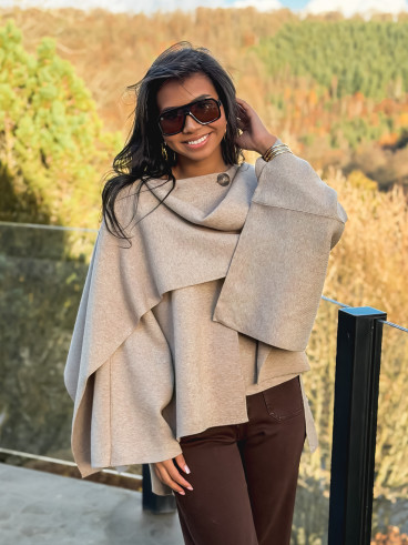 Gilet/Cape karyn - Beige
