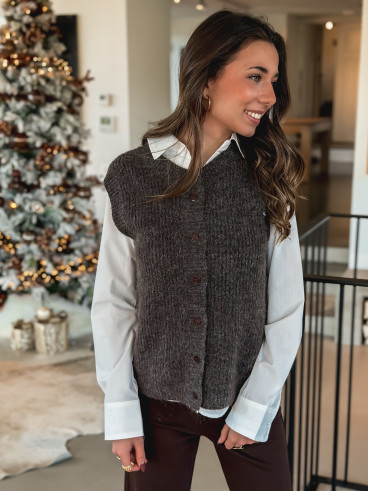 Gilet Bettina - Chocolat