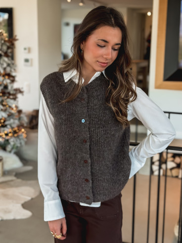 Gilet Bettina - Chocolat