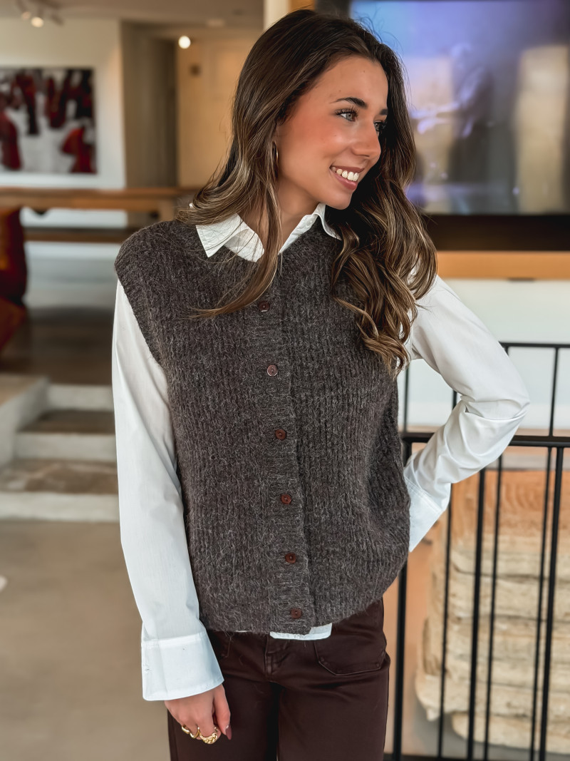 Gilet Bettina - Chocolat