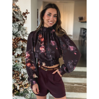 Blouse à motifs Ulyssia - Prune