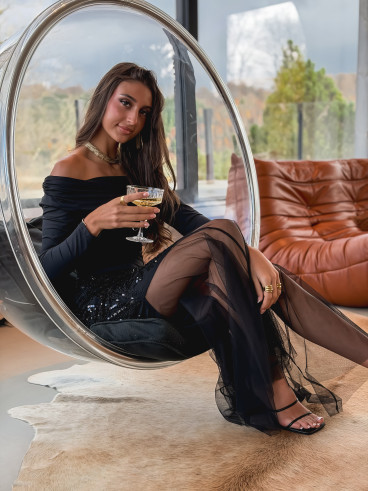 Jupe longue Sidonya - Noir