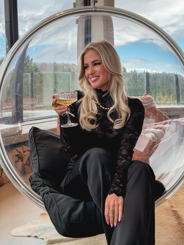 Blouse en dentelle Tessa - Noir Blouse en dentelle Tessa - Noir