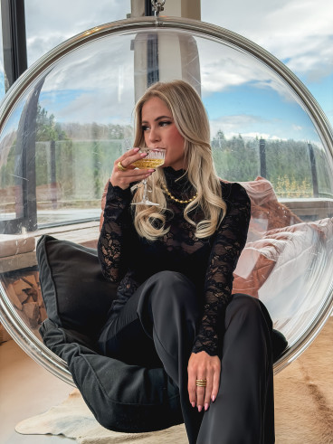 Blouse en dentelle Tessa - Noir Blouse en dentelle Tessa - Noir